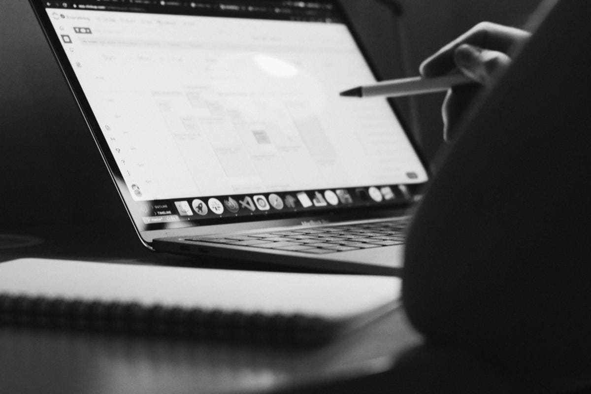 web designer analysing a site